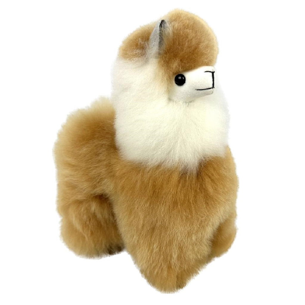 Alpaca Fur Figures - Alpaca 8-9 inches (AF08) mix color brown with white