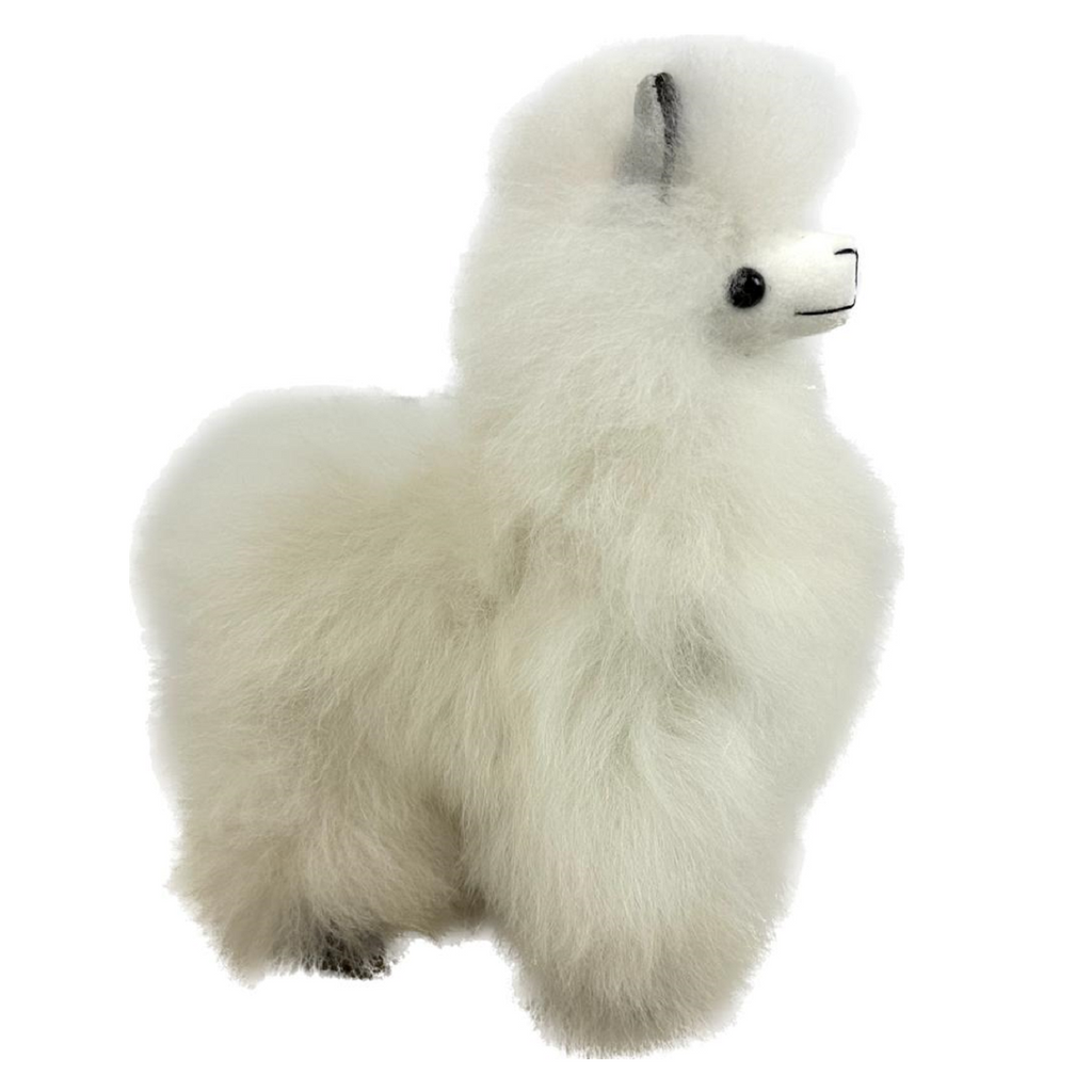 Alpaca Fur Figures - Alpaca 8-9 inches (AF08) white