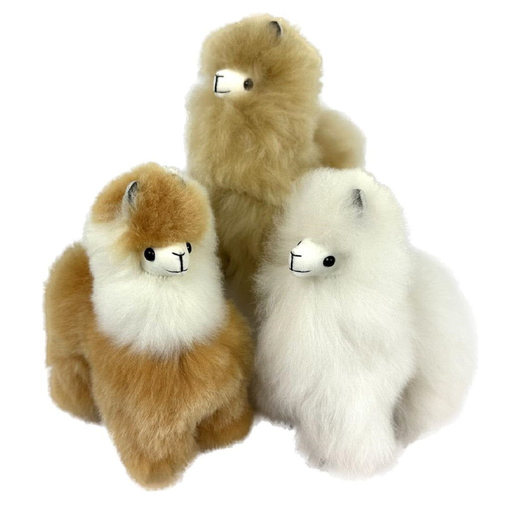 Alpaca Fur Figures - Alpaca 8-9 inches (AF08) mix color, tan, white