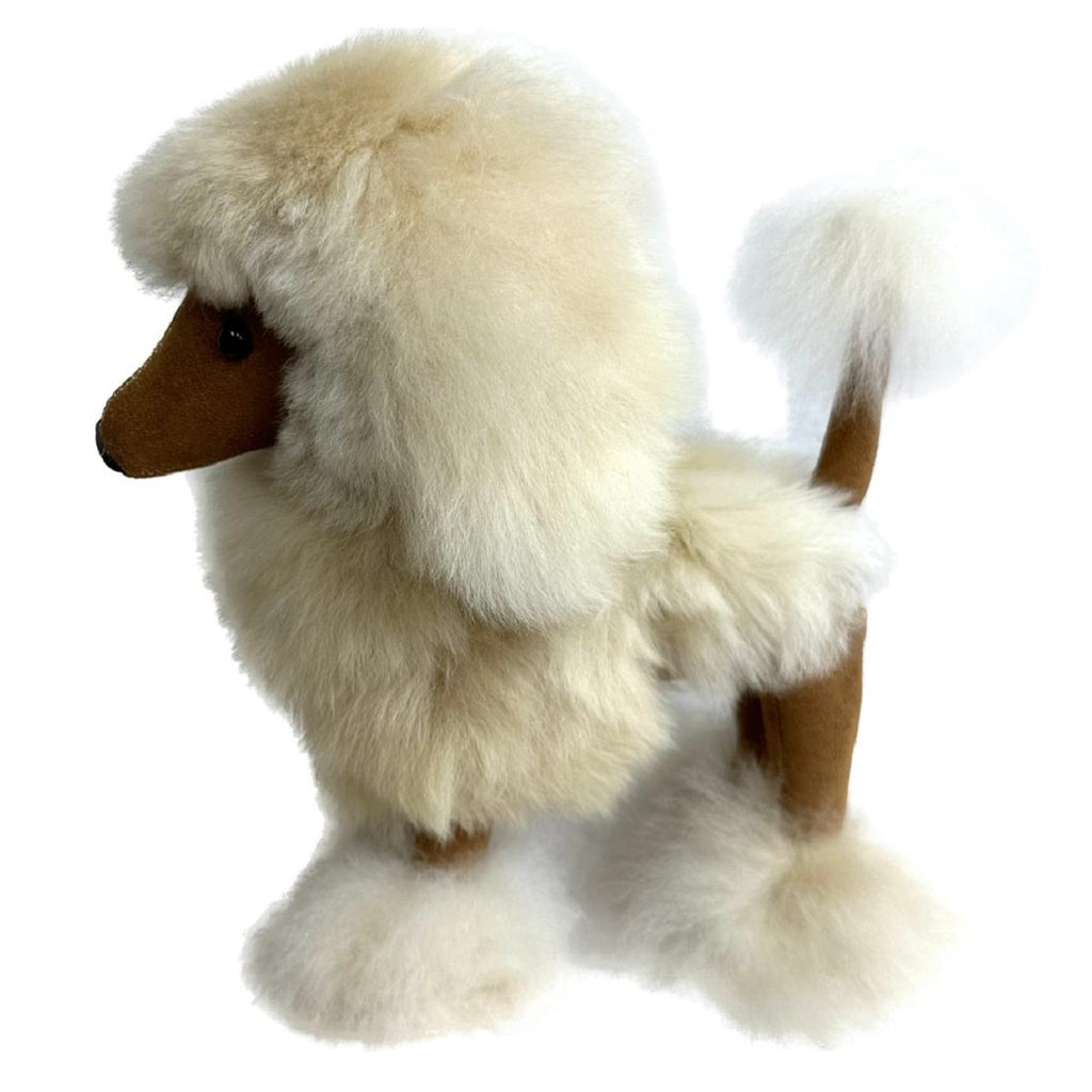 Alpaca Fur - Poodle 10 inches (AFDOG10) whtite