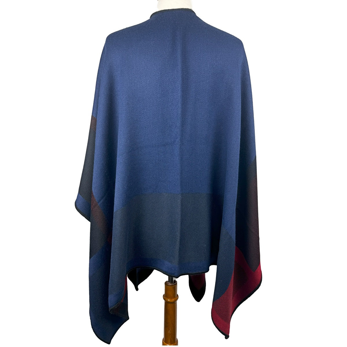 Alpaca Ruana- 100% Baby Alpaca Reversible Blue/Black Limited Edition ...