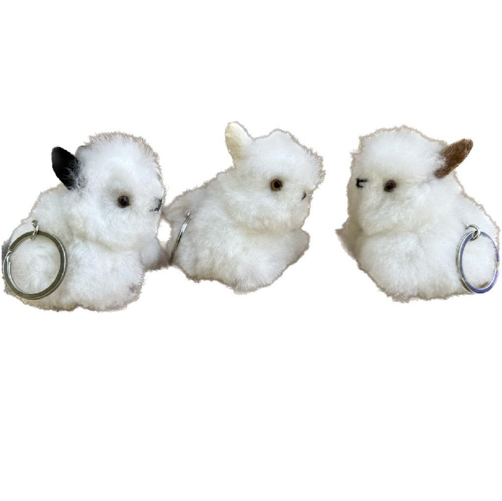 Alpaca Fur Keychain- Bunny Figure (KEY-BUN)