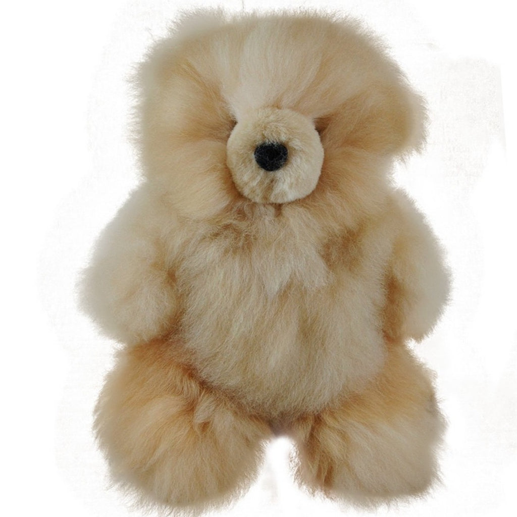 Alpaca Fur Figure - Teddy Bear- 9-10 inches (AFTB10) tan