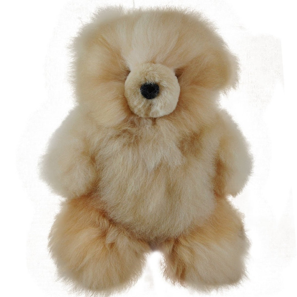 Alpaca Fur Figure - Teddy Bear- 12 inches (AFTB12) tan
