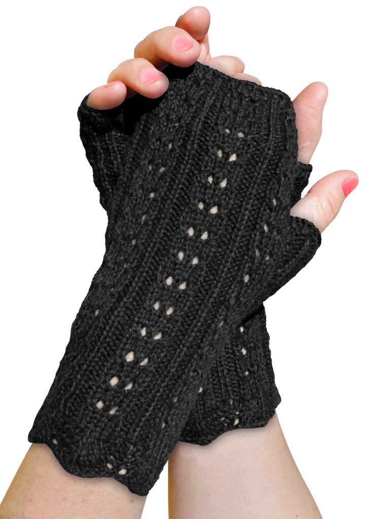 Alpaca, Alpaca Gloves, Baby Alpaca Hand-Knitted Lace Stitch Fingerless Gloves (CAL258), Alpaca Products, Hypoallergenic, Apparel, Alpaca Clothing