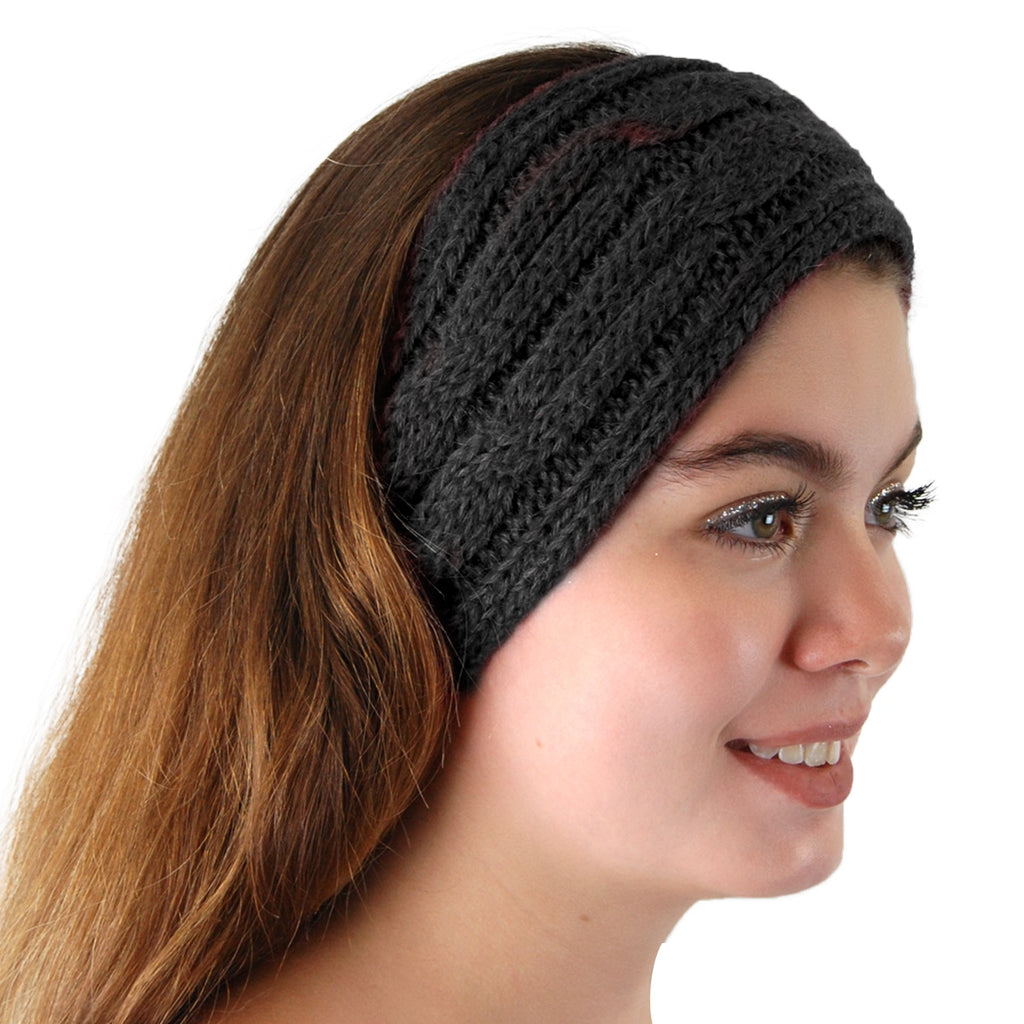 Alpaca, Alpaca Headband, Knitted Cable Design Headband, Hypoallergenic, Black, Alpaca Products, Apparel, Alpaca Clothing