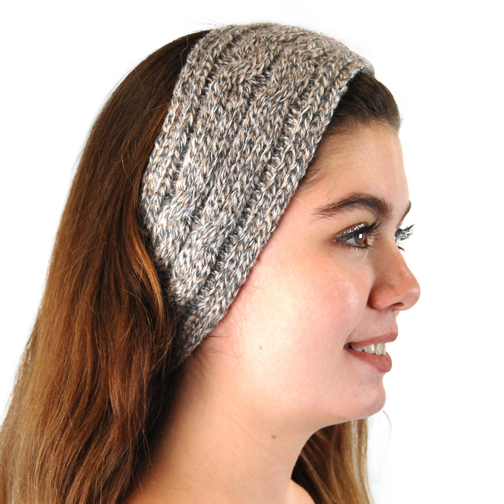 Alpaca, Alpaca Headband, Knitted Cable Design Headband, Hypoallergenic, Granite, Alpaca Products, Apparel, Alpaca Clothing