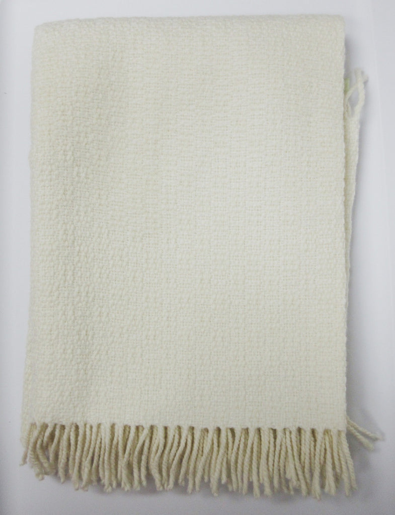 Alpaca, Alpaca Blanket, Baby Blanket Hand Woven (BB211), Off White, Alpaca Products, Hypoallergenic, Apparel, Alpaca Clothing