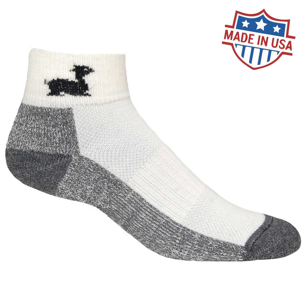Alpaca, Alpaca Socks, Athletic Alpaca Blend Ankle Sport Sock with Alpaca Logo (LC1US), Alpaca Products, Hypoallergenic, Apparel, Alpaca Clothing