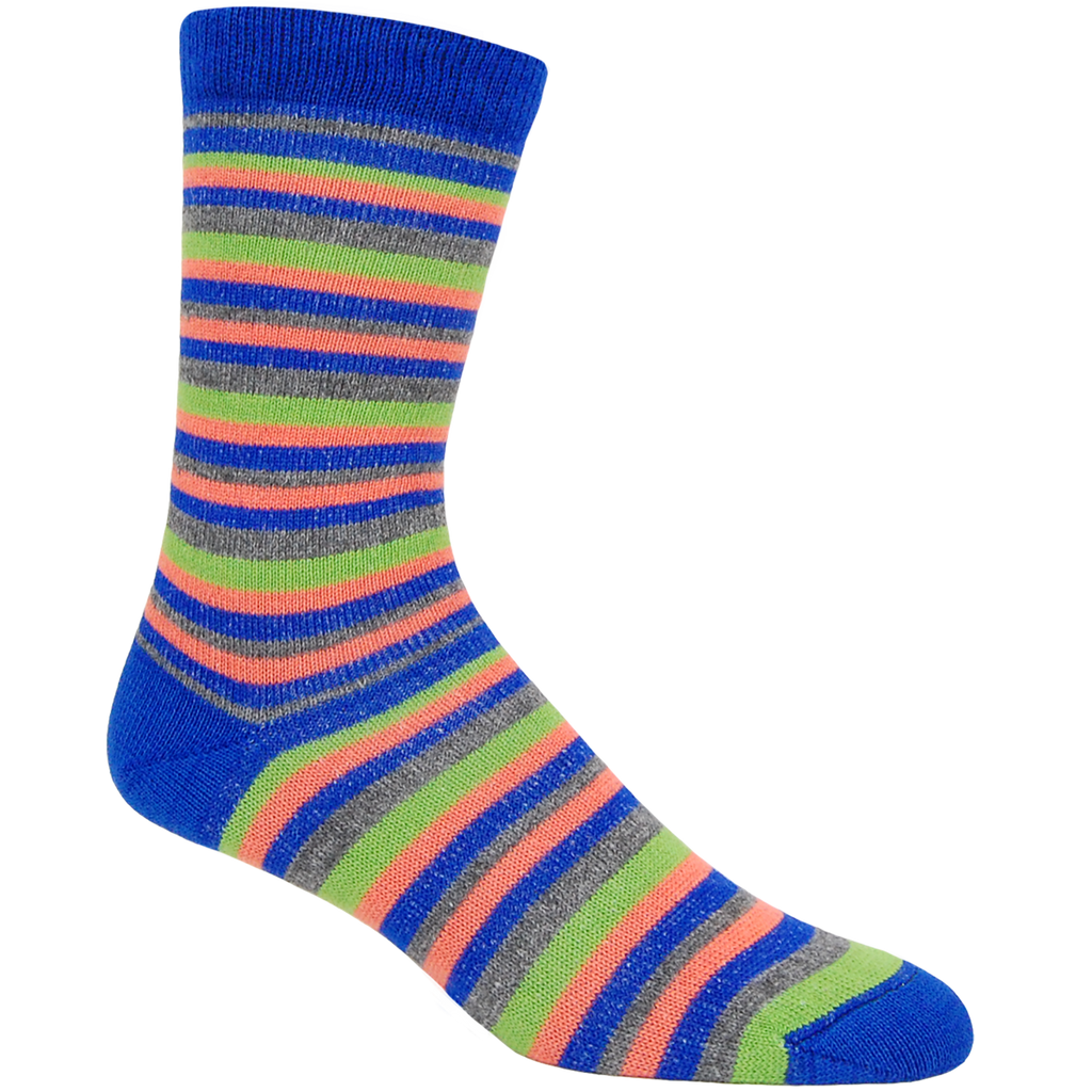 Alpaca, Alpaca Socks, Dress Alpaca Blend Crew Sock with Colorful Stripes (LC212), Green, Alpaca Products, Hypoallergenic, Apparel, Alpaca Clothing