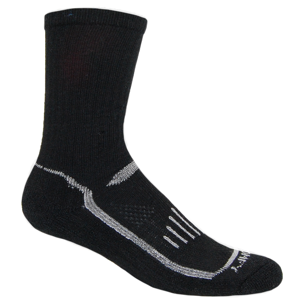 Alpaca, Alpaca Socks, Hiking Alpaca Blend Extreme Sport Crew Length Sock (LC226), Black-Gray, Alpaca Products, Hypoallergenic, Apparel, Alpaca Clothing