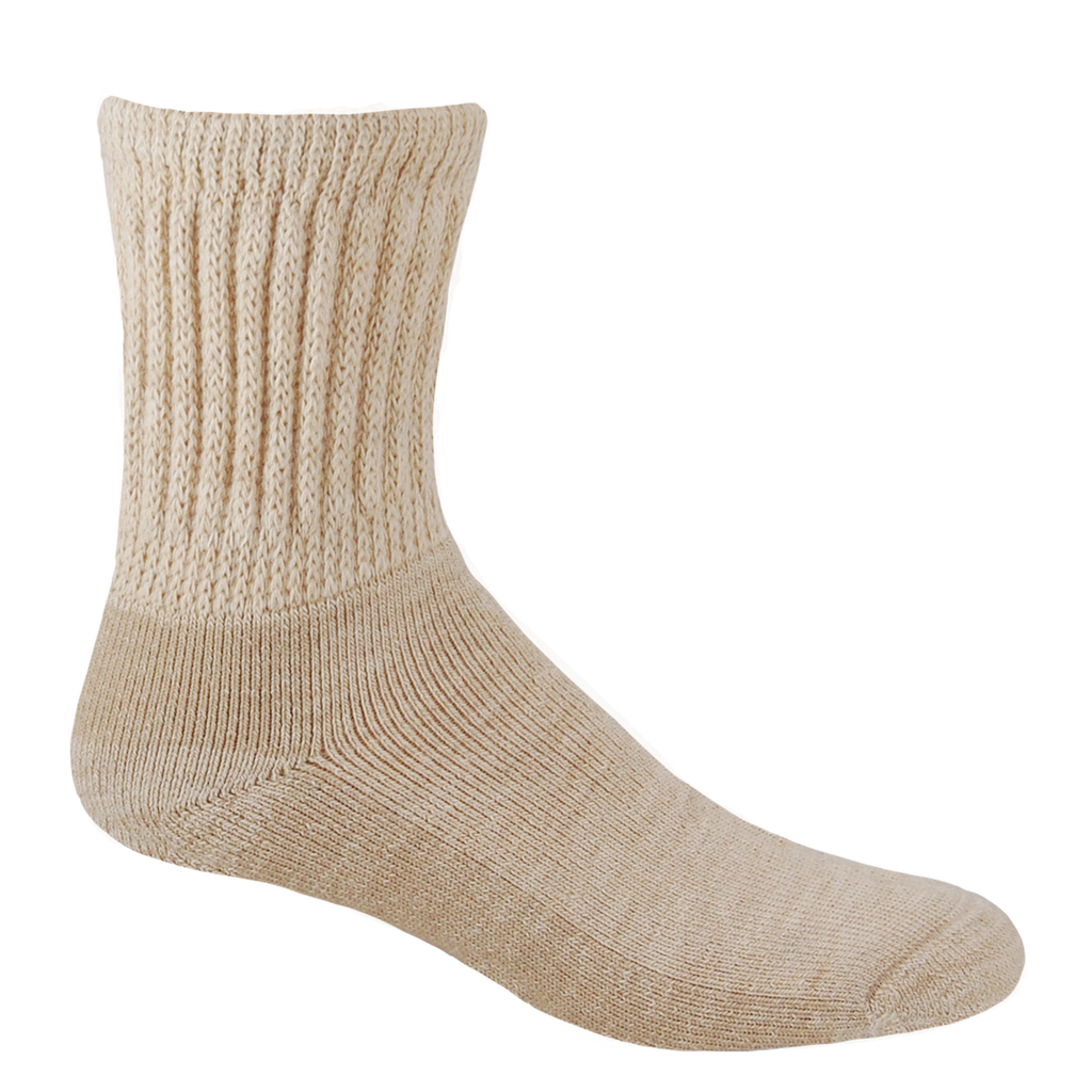 Alpaca, Alpaca Socks, Therapeutic Alpaca Blend Half Crew Sock (LC35S), Beige, Alpaca Products, Hypoallergenic, Apparel, Alpaca Clothing