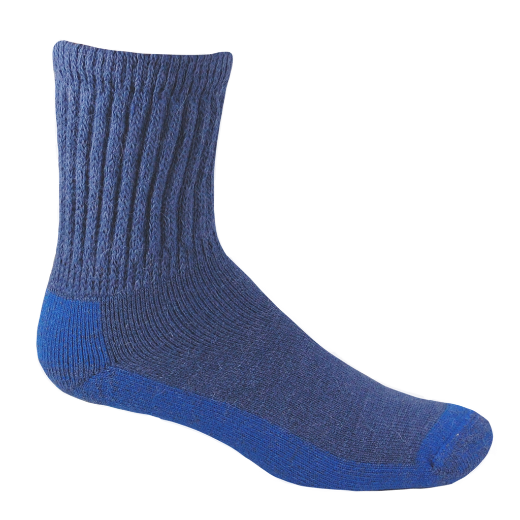Alpaca, Alpaca Socks, Therapeutic Alpaca Blend Half Crew Sock (LC35S), Blue, Alpaca Products, Hypoallergenic, Apparel, Alpaca Clothing