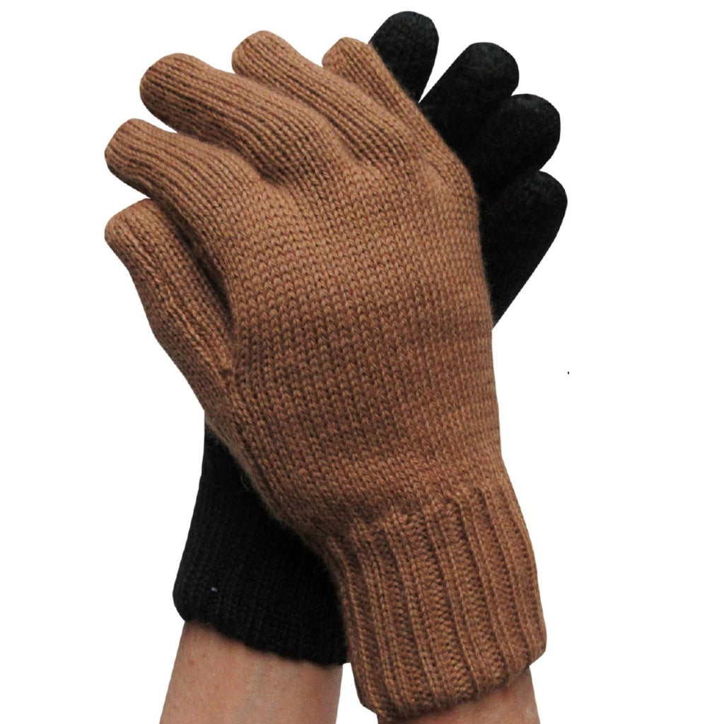 Alpaca, Alpaca Gloves, Reversible Gloves, Alpaca Blend Winter Gloves, Black Brown (MOI301), Alpaca Products, Hypoallergenic, Apparel, Alpaca Clothing