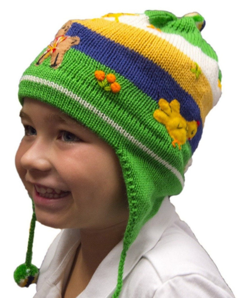 Alpaca, Alpaca Hat, Hand Embroidered Children's Hats- Assorted (CHT318), Alpaca Products, Hypoallergenic, Apparel, Alpaca Clothing